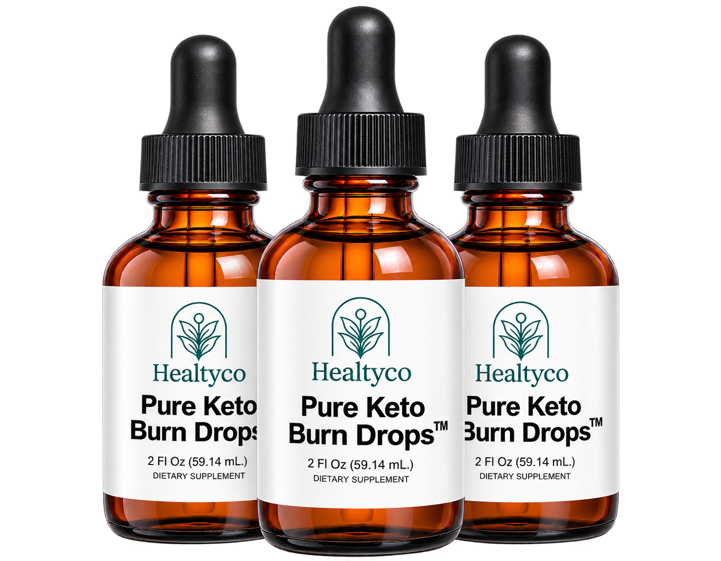 3 bottles of Pure Keto Burn Drops